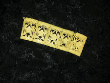 Antico bracciale Art Deco intagliato pannelli osso color avorio - faux ivory
