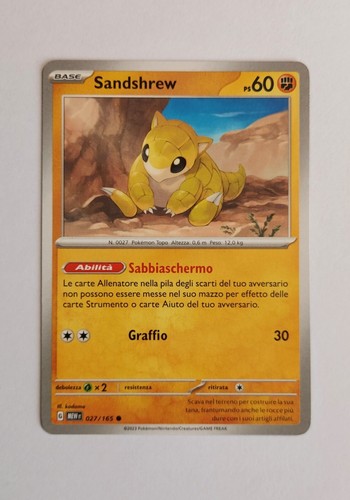 Carta pokémon sandshrew - carta,