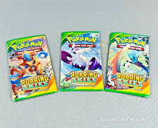 Pokemon TCG  XY ROARING SKIES  EMPTY X3 Booster Packs -  no box