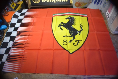 Bandiera ferrari nuova retrò - ferrari,