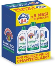 Chanteclair - Detersivo per Lavatrice, Profumo Muschio Bianco, Formula Concentra