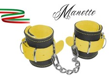 manette in vera pelle