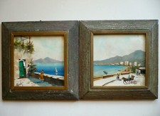 COPPIA RARE PIASTRELLE DIPINTO