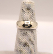 ANELLO bombato largo 7 mm ARGENTO 925 STERLING UOMO DONNA nuovo con scatola