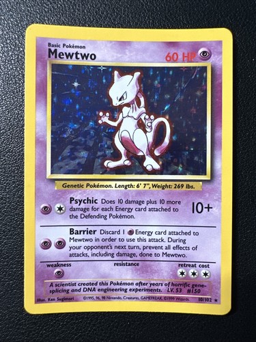 Mewtwo holo pokemon 1995 - mewtwo,