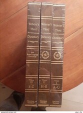 WEBSTER'S THIRD NEW INTERNATIONAL DICTIONARY. Merriam & Co. 3 Volumi blisterati.
