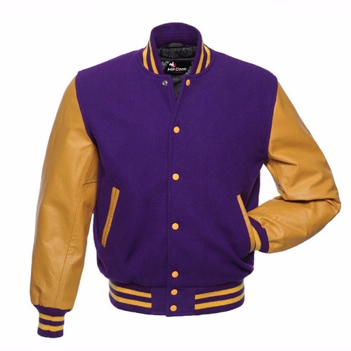 Giacca bomber baseball viola