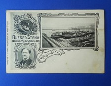 Cartolina Pubblicità Genova Birreria Alfred Stamm Birra Eberl Brau Gruss Genua