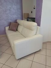 divano 3 posti Poltrone sofà bianco come nuovo 