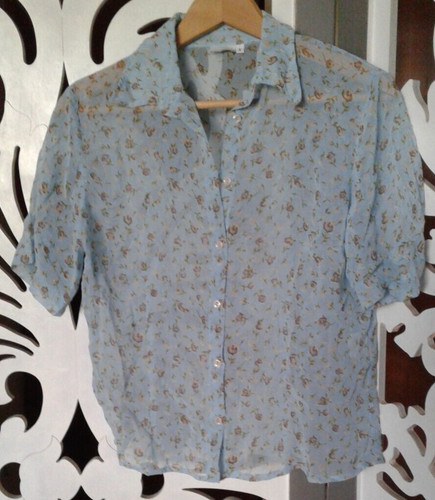 Camicia celeste mezza - , manica