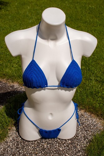 Costume donna blu fatto - donna,