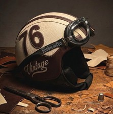 Casco vintage eco pelle - casco,