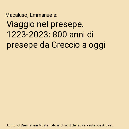 Viaggio nel presepe