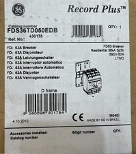 Disjuntor Record Plus GE FDS36TD050EDB REF. 430178