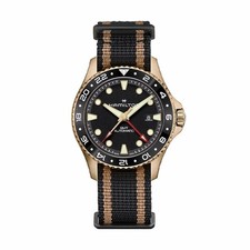 Nuovo orologio da uomo Hamilton Khaki Navy Scuba 43 mm quadrante nero bronzo H82565930