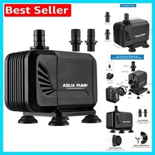 Pompa acqua sommersa 1500L/H per laghetti e acquari - Design facile da pulire