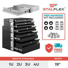 Cassetto 19" 1U 2U 3U 4U montaggio RACK rete server dati armadio studio case PA DJ