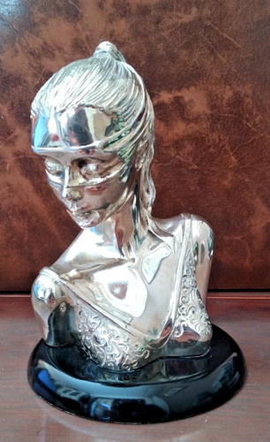 Busto donna bendata argento - busto,