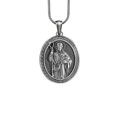 Collana pastore gesù argento - gesù,