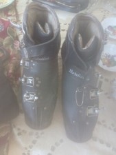 Vecchi Scarponi Da Sci Nordica Anni '50, Con Agganci, Cuciti A Mano. Numero 45