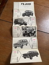 DEPLIANT AUTO VINTAGE JEEP CJ RENEGADE COMMANDO 