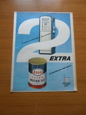 1953 ESSO STANDARD POMPA BENZINA VINTAGE CARBURANTE OLIO MOTORE AD PUB PUMP
