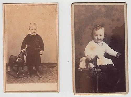 Due bambini piccoli cavallo - bambini, ~