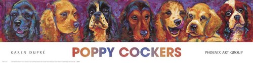 Cocker spaniel black white - spaniel,