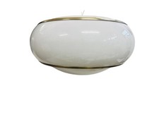 Lampada plafoniera Stilux Milano anni '70 colore bianco  in plastica e alluminio