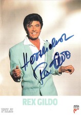 696771) Biglietto autografo musicista Rex Gildo 