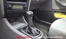 Cuffia leva cambio SEAT IBIZA 6L1 dal 2002 al 2009 in vera pelle NERA