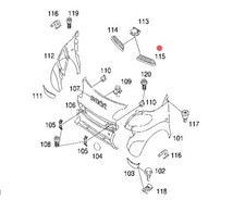 MERCEDES W450 SMART GRIGLIA PRESA D'ARIA SX OEM Q0001694V012C22A00 ORIGINALE!