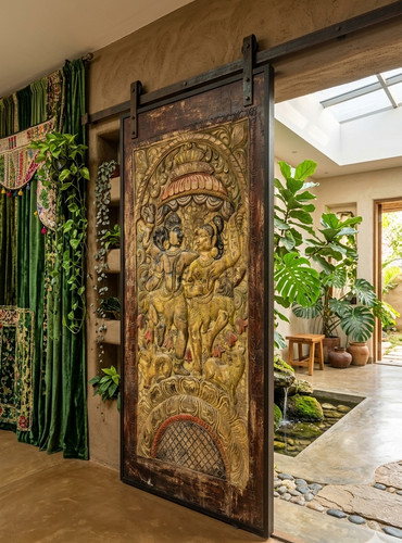 Porta fienile vintage indiano