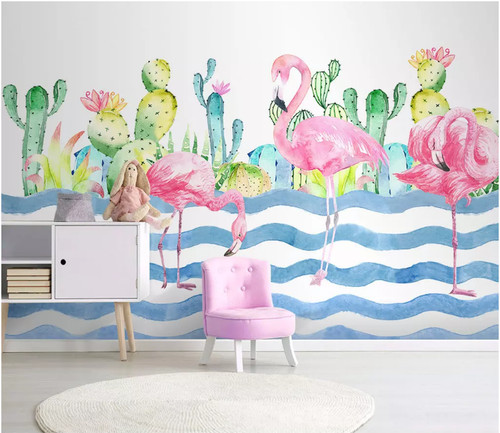Carta parati flamingo - carta, da