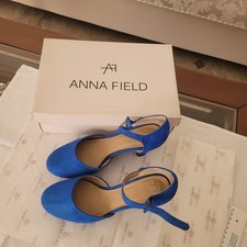 Scarpe con tacco blu - blu, camoscio