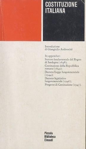 Costituzione italiana usato - italiana,