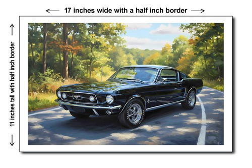 Poster ford mustang 390 - mustang,