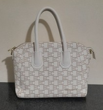 Borsa A Mano Monogram Enrico Coveri Bianca E Beige
