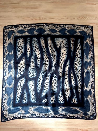 Sciarpa seta vintage blu - sciarpa,