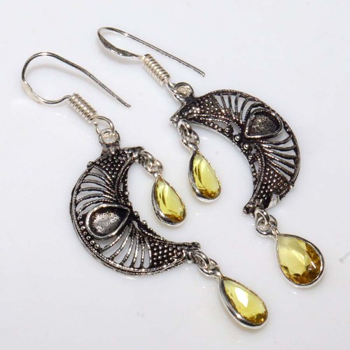 Orecchini citrino argento 925 - orecchini,