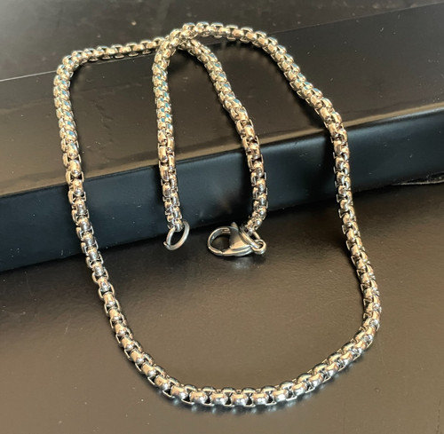 Collana catenina acciaio - collana,