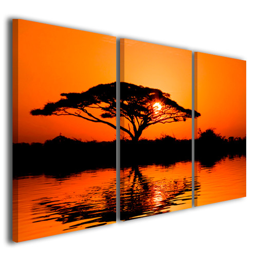 Quadro tramonto africano