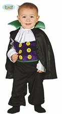 COSTUME VAMPIRO HALLOWEEN CARNEVALE GUIRCA VESTITO DRACULA BIMBO NEONATO