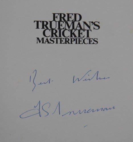 Signed fred trueman - signed, trueman’s