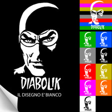 adesivo diabolik fumetto