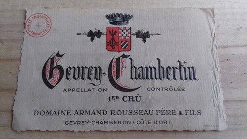 étiquette vin gevrey - vin,