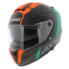 Casco integrale Axxis Hawk SV Spear B4 opaco fluoro arancione nero verde
