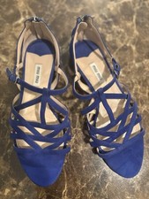 Sandali gladiatore Miu Miu blu