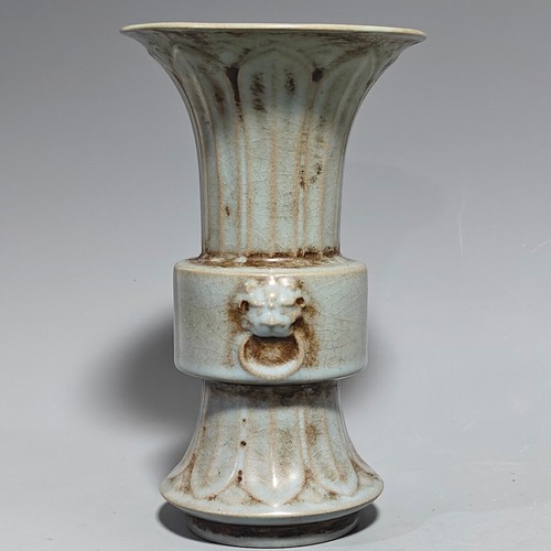 Vaso testa bestia smalto - vaso, di