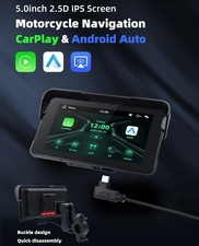 Dispositivo di navigazione GPS moto wireless Bluetooth doppio 5" CarPlay/Android Auto